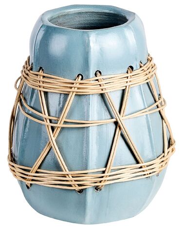 Decorative Vase KAMERING Ceramic 27 cm Blue