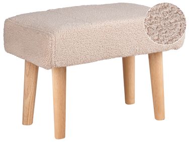 Hocker TAKOMA Bouclé Lichtbeige
