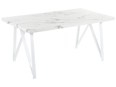 Table de repas GRIEGER Marbre blanc 160 cm 90 cm