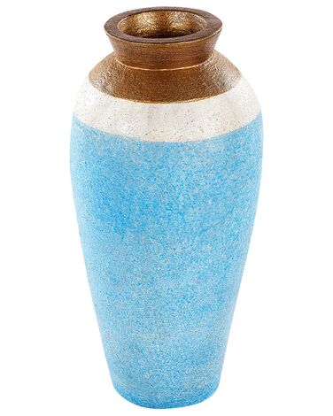 Decorative Vase PLATEJE Ceramic 42 cm Blue