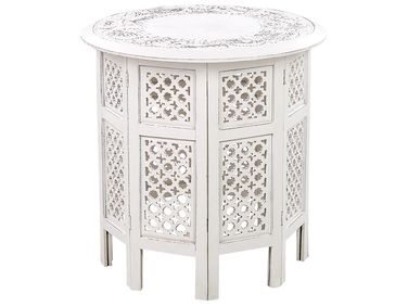 Table d'appoint ELARA Bois de manguier Blanc
