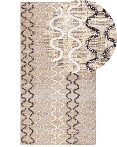 Vloerkleed SOGUT Beige 80 x 150 cm Jute
