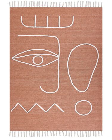 Tapis d'extérieur YAVU Rouge clair 140 x 200 cm