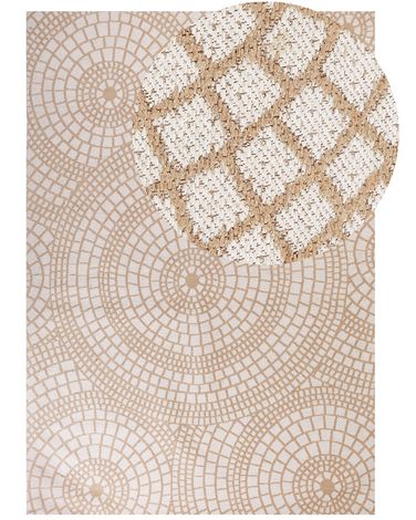 Vloerkleed ARIBA Wit Beige 160 x 230 cm Jute