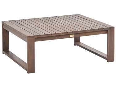 Table basse de jardin TIMOR 90 cm 75 cm Bois d'acacia certifié Marron foncé