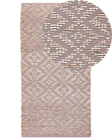 Tapis GERZE Rose 80 x 150 cm Coton