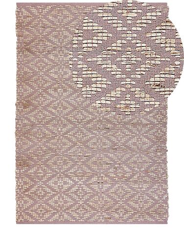 Tapis GERZE Rose 160 x 230 cm Coton