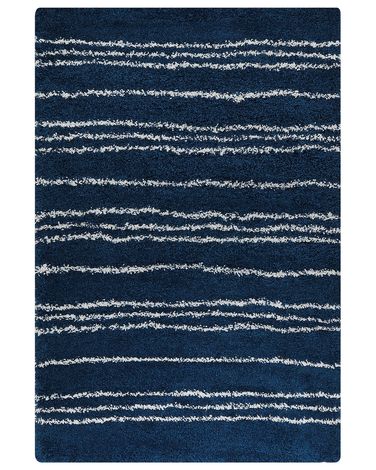 Tapis à poils longs TASHIR Bleu 200 x 300 cm