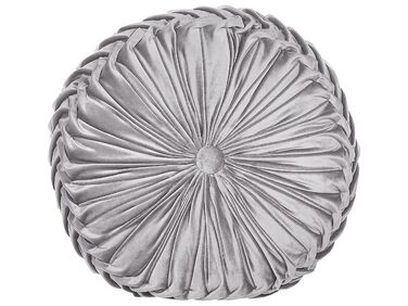 Throw Cushion UDALA Velvet 40 x 40 cm Grey Solid