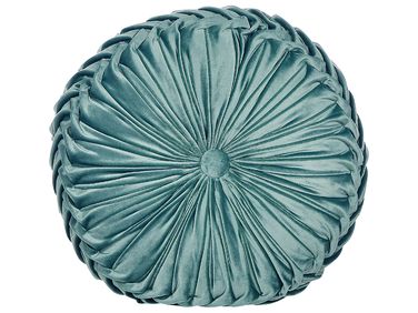 Sierkussen UDALA Fluweel 40 x 40 cm Groenblauw effen