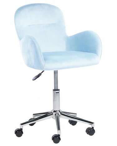Desk Chair PRIDDY Velvet Light Blue