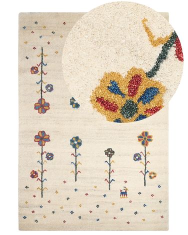 Tapis HUSUNLU Beige 140 x 200 cm Laine Tapis persan