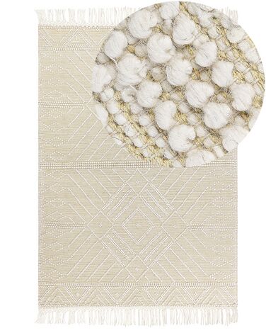 Rug MAVIKENT Beige 160 x 230 cm Wool