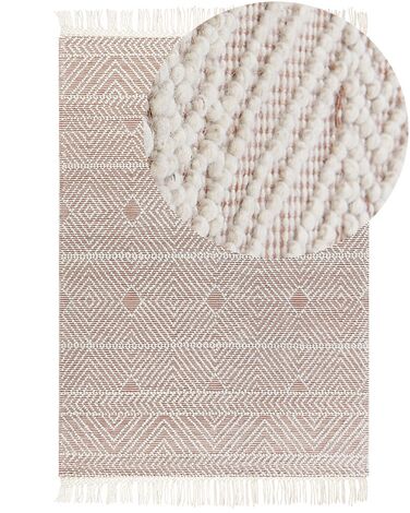 Rug KESTEL Brown Beige 160 x 230 cm Wool