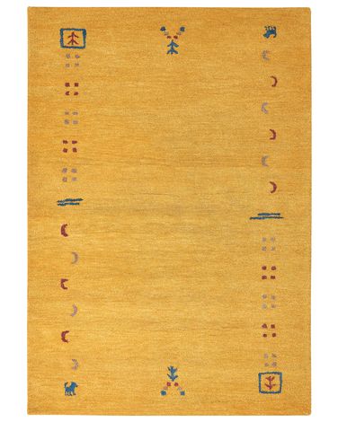 Tapis AKALAN Jaune 160 x 230 cm Laine Tapis persan