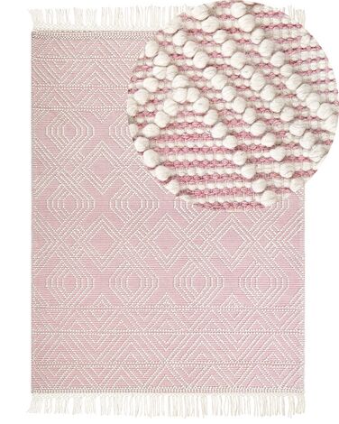 Vloerkleed ADANA Roze 200 x 300 cm Wol