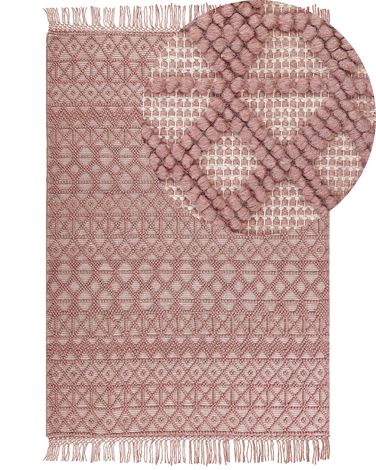 Vloerkleed ALUCRA Roze 160 x 230 cm Wol