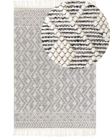 Rug KAVAK Black 160 x 230 cm Wool