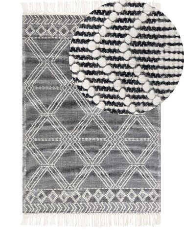 Vloerkleed TOPRAKKALE Grijs 160 x 230 cm Wol