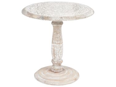 Table d'appoint JAMBIA Bois de manguier Blanc cassé