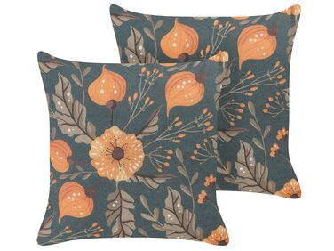 Set van 2 sierkussens SOTOL 45 x 45 cm Meerkleurig bloempatroon
