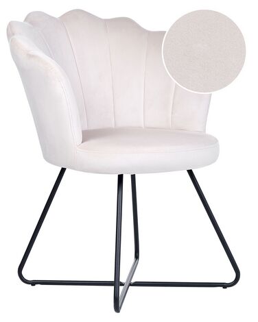 Armchair LOVELOCK Velvet Off-White