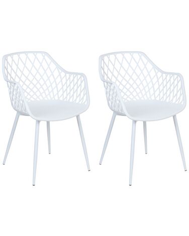 Set of 2 Dining Chairs NASHUA II White