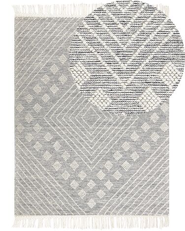 Rug SAVUR Grey 160 x 230 cm Wool