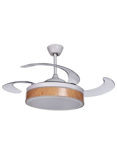 Ventilateur de plafond avec lampe FREMONT Avec télécommande LED Blanc