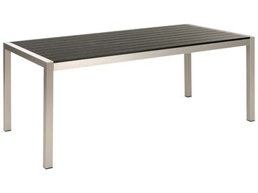 Tuin eettafel VERNIO 180 cm 90 cm Metaal Zwart/zilver