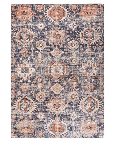 Vloerkleed KURIN Blauw 140 x 200 cm Katoen