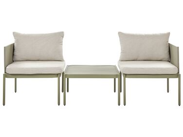 Loungeset met tafel 2-zits TERRACINA Metaal Olijfgroen