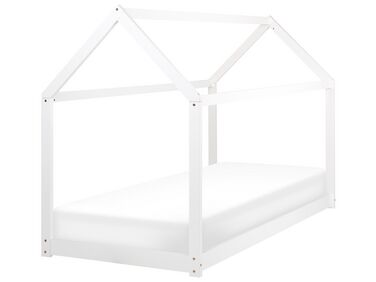 Kids Bed House Pine Wood TOSSE 90 x 200 cm (EU Single) White