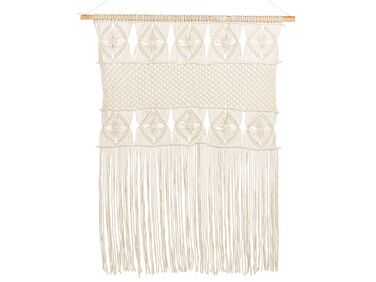 Stoffen wanddecoratie LAHRI Katoen 118 cm Beige