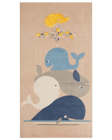 Tapis enfant SEAI Beige 80 x 150 cm Coton