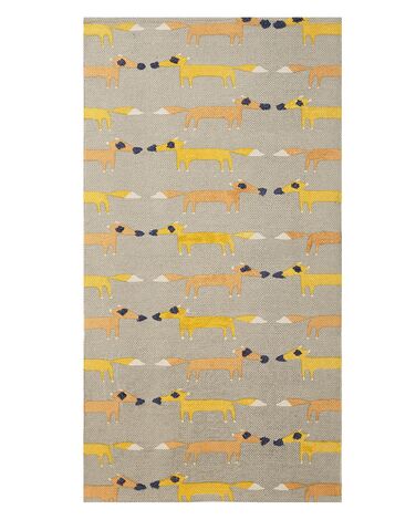 Kindervloerkleed BANKGO Grijs 80 x 150 cm Katoen