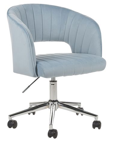 Desk Chair KATONAH Velvet Light Blue