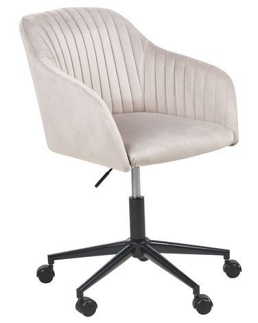 Desk Chair VENICE Velvet Taupe