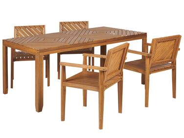 Tuinset 4-zits BARATTI Acaciahout Bruin