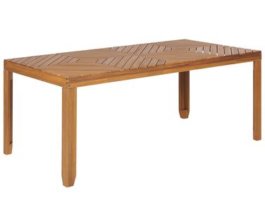 Table de salle à manger de jardin BARATTI 180 cm 90 cm Acacia Marron