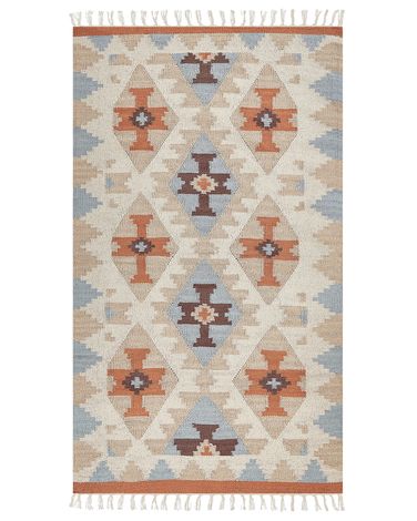 Vloerkleed DILIJAN Meerkleurig 80 x 150 cm Katoen Kelim