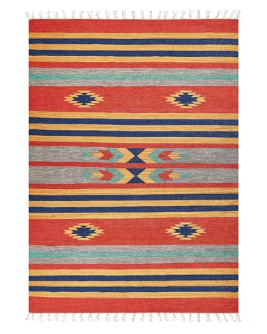 Vloerkleed HATIS Meerkleurig 140 x 200 cm Katoen Kelim