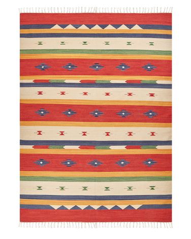 Vloerkleed ALAPARS Meerkleurig 140 x 200 cm Katoen Kelim