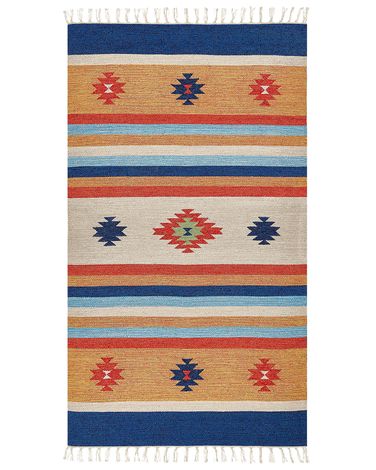 Tapis TARONIK Multicolore 80 x 150 cm Coton Kilim
