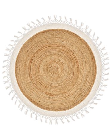 Vloerkleed MARTS Wit ø 140 cm Jute