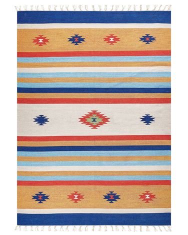Vloerkleed TARONIK Meerkleurig 200 x 300 cm Katoen Kelim