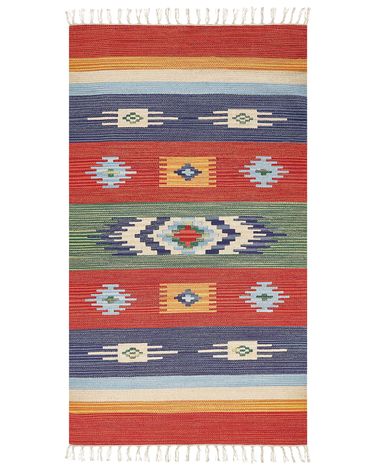 Vloerkleed KAMARIS Meerkleurig 80 x 150 cm Katoen Kelim