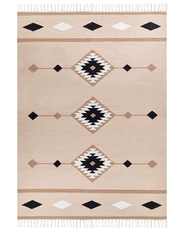 Vloerkleed BERDIK Meerkleurig 200 x 300 cm Katoen Kelim