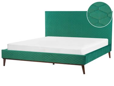 Bed Velvet BAYONNE 180 x 200 cm (EU Super King) Green