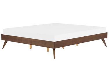 Bed without Headboard BERRIC 180 x 200 cm (EU Super King) Dark Ash Wood